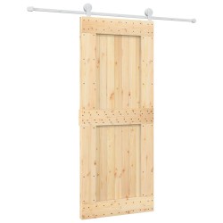 vidaXL Puerta corredera con herrajes madera maciza de pino 85x210 cm