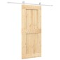 vidaXL Puerta corredera con herrajes madera maciza de pino 85x210 cm vidaXL Puerta corredera con herrajes madera maciza de pino 85x210 cm
