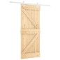 vidaXL Puerta corredera con herrajes madera maciza de pino 80x210 cm vidaXL Puerta corredera con herrajes madera maciza de pino 80x210 cm