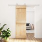 vidaXL Puerta corredera con herrajes madera maciza de pino 70x210 cm vidaXL Puerta corredera con herrajes madera maciza de pino 70x210 cm