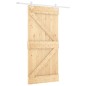 vidaXL Puerta corredera con herrajes madera maciza de pino 100x210 cm vidaXL Puerta corredera con herrajes madera maciza de pino 100x210 cm