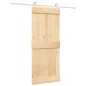 vidaXL Puerta corredera con herrajes madera maciza de pino 85x210 cm