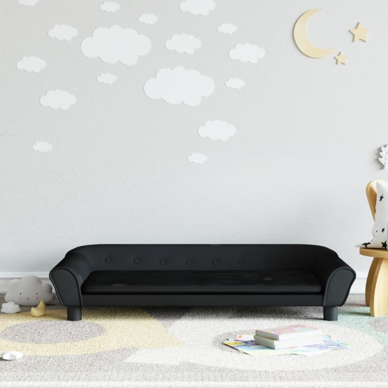 vidaXL Sofá para niños de terciopelo negro 100x50x26 cm vidaXL Sofá para niños de terciopelo negro 100x50x26 cm
