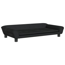 vidaXL Sofá para niños de terciopelo negro 100x50x26 cm