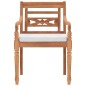 vidaXL Juego comedor de jardín 9 pzas con cojines blancos madera teca vidaXL Juego comedor de jardín 9 pzas con cojines blancos madera teca