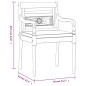 vidaXL Juego comedor de jardín 9 pzas con cojines blancos madera teca vidaXL Juego comedor de jardín 9 pzas con cojines blancos madera teca