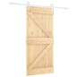 vidaXL Puerta corredera con herrajes madera maciza de pino 90x210 cm vidaXL Puerta corredera con herrajes madera maciza de pino 90x210 cm