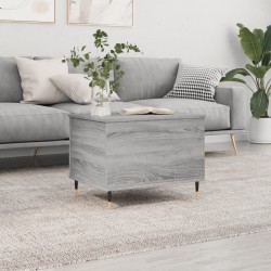 vidaXL Mesa de centro madera contrachapada gris Sonoma 60x44,5x45 cm