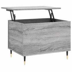 vidaXL Mesa de centro madera contrachapada gris Sonoma 60x44,5x45 cm