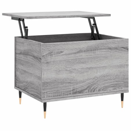 vidaXL Mesa de centro madera contrachapada gris Sonoma 60x44,5x45 cm