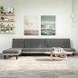 vidaXL Sofá cama en forma de L tela gris oscuro 255x140x70 cm vidaXL Sofá cama en forma de L tela gris oscuro 255x140x70 cm
