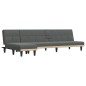 vidaXL Sofá cama en forma de L tela gris oscuro 255x140x70 cm vidaXL Sofá cama en forma de L tela gris oscuro 255x140x70 cm