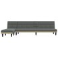 vidaXL Sofá cama en forma de L tela gris oscuro 255x140x70 cm vidaXL Sofá cama en forma de L tela gris oscuro 255x140x70 cm