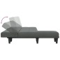 vidaXL Sofá cama en forma de L tela gris oscuro 255x140x70 cm vidaXL Sofá cama en forma de L tela gris oscuro 255x140x70 cm