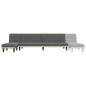 vidaXL Sofá cama en forma de L tela gris oscuro 255x140x70 cm vidaXL Sofá cama en forma de L tela gris oscuro 255x140x70 cm