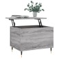 vidaXL Mesa de centro madera contrachapada gris Sonoma 60x44,5x45 cm