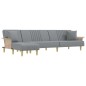 vidaXL Sofá cama en forma de L tela gris claro 279x140x70 cm vidaXL Sofá cama en forma de L tela gris claro 279x140x70 cm