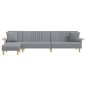 vidaXL Sofá cama en forma de L tela gris claro 279x140x70 cm vidaXL Sofá cama en forma de L tela gris claro 279x140x70 cm