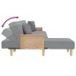 vidaXL Sofá cama en forma de L tela gris claro 279x140x70 cm vidaXL Sofá cama en forma de L tela gris claro 279x140x70 cm