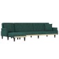 vidaXL Sofá cama en forma de L terciopelo verde oscuro 271x140x70 cm vidaXL Sofá cama en forma de L terciopelo verde oscuro 271x140x70 cm