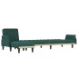 vidaXL Sofá cama en forma de L terciopelo verde oscuro 271x140x70 cm vidaXL Sofá cama en forma de L terciopelo verde oscuro 271x140x70 cm