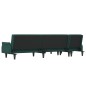 vidaXL Sofá cama en forma de L terciopelo verde oscuro 271x140x70 cm vidaXL Sofá cama en forma de L terciopelo verde oscuro 271x140x70 cm