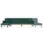 vidaXL Sofá cama en forma de L terciopelo verde oscuro 271x140x70 cm vidaXL Sofá cama en forma de L terciopelo verde oscuro 271x140x70 cm