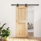 vidaXL Puerta corredera con herrajes madera maciza de pino 80x210 cm vidaXL Puerta corredera con herrajes madera maciza de pino 80x210 cm