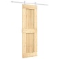 vidaXL Puerta corredera con herrajes madera maciza de pino 70x210 cm vidaXL Puerta corredera con herrajes madera maciza de pino 70x210 cm