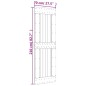 vidaXL Puerta corredera con herrajes madera maciza de pino 70x210 cm vidaXL Puerta corredera con herrajes madera maciza de pino 70x210 cm