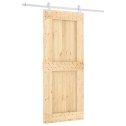 vidaXL Puerta corredera con herrajes madera maciza de pino 85x210 cm