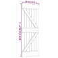vidaXL Puerta corredera con herrajes madera maciza de pino 70x210 cm