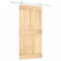 vidaXL Puerta corredera con herrajes madera maciza de pino 100x210 cm vidaXL Puerta corredera con herrajes madera maciza de pino 100x210 cm