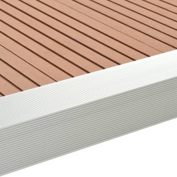 vidaXL Moldura de ángulo de porche aluminio 5 unidades 170 cm plateado