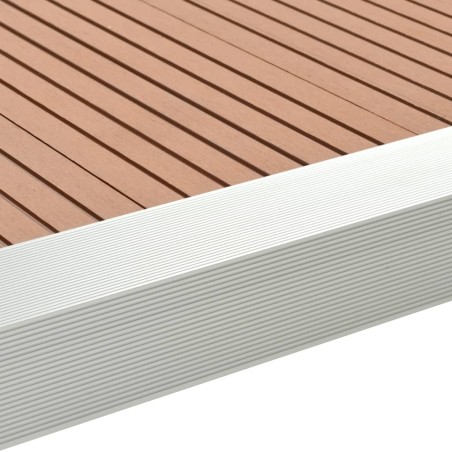 vidaXL Moldura de ángulo de porche aluminio 5 unidades 170 cm plateado