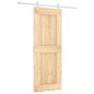 vidaXL Puerta corredera con herrajes madera maciza de pino 80x210 cm vidaXL Puerta corredera con herrajes madera maciza de pino 80x210 cm