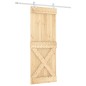 vidaXL Puerta corredera con herrajes madera maciza de pino 80x210 cm vidaXL Puerta corredera con herrajes madera maciza de pino 80x210 cm