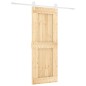 vidaXL Puerta corredera con herrajes madera maciza de pino 80x210 cm vidaXL Puerta corredera con herrajes madera maciza de pino 80x210 cm