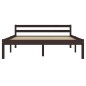 vidaXL Estructura de cama madera maciza pino marrón oscuro 120x200 cm vidaXL Estructura de cama madera maciza pino marrón oscuro 120x200 cm
