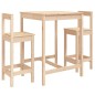 vidaXL Set de mesa y taburetes altos 3 piezas madera maciza de pino vidaXL Set de mesa y taburetes altos 3 piezas madera maciza de pino