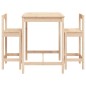 vidaXL Set de mesa y taburetes altos 3 piezas madera maciza de pino vidaXL Set de mesa y taburetes altos 3 piezas madera maciza de pino