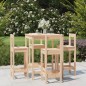 vidaXL Set de mesa y taburetes altos jardín 5 pzas madera maciza pino vidaXL Set de mesa y taburetes altos jardín 5 pzas madera maciza pino