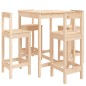 vidaXL Set de mesa y taburetes altos jardín 5 pzas madera maciza pino vidaXL Set de mesa y taburetes altos jardín 5 pzas madera maciza pino