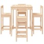 vidaXL Set de mesa y taburetes altos jardín 5 pzas madera maciza pino vidaXL Set de mesa y taburetes altos jardín 5 pzas madera maciza pino