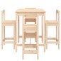 vidaXL Set de mesa y taburetes altos jardín 5 pzas madera maciza pino vidaXL Set de mesa y taburetes altos jardín 5 pzas madera maciza pino