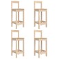 vidaXL Set de mesa y taburetes altos jardín 5 pzas madera maciza pino vidaXL Set de mesa y taburetes altos jardín 5 pzas madera maciza pino