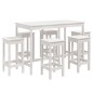 vidaXL Set de mesa y taburetes altos jardín 7 pzas madera pino blanco vidaXL Set de mesa y taburetes altos jardín 7 pzas madera pino blanco