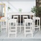 vidaXL Set de mesa y taburetes altos jardín 7 pzas madera pino blanco vidaXL Set de mesa y taburetes altos jardín 7 pzas madera pino blanco