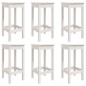 vidaXL Set de mesa y taburetes altos jardín 7 pzas madera pino blanco vidaXL Set de mesa y taburetes altos jardín 7 pzas madera pino blanco