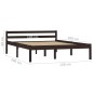 vidaXL Estructura de cama madera maciza pino marrón oscuro 120x200 cm vidaXL Estructura de cama madera maciza pino marrón oscuro 120x200 cm